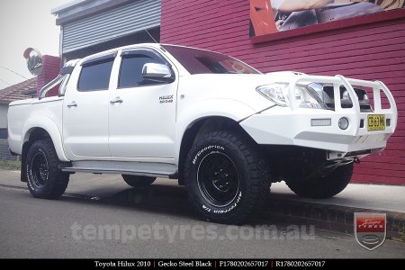 17x8.0 Gecko Steel Black on TOYOTA HILUX