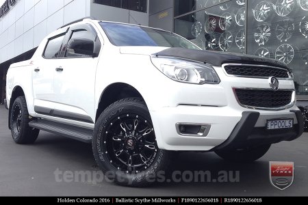 18x9.0 Ballistic Scythe Millworks on HOLDEN COLORADO