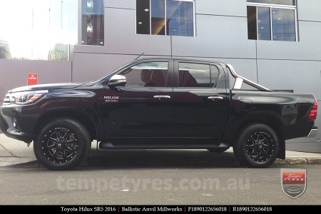 18x9.0 Ballistic Anvil Millworks on TOYOTA HILUX