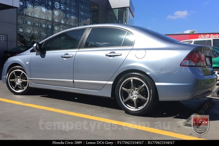 17x7.0 Lenso DC6 Grey on HONDA CIVIC