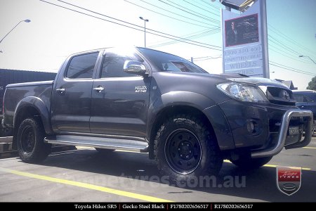 17x8.0 Gecko Steel Black on TOYOTA HILUX SR5