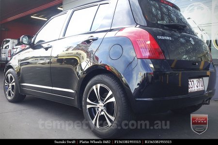 15x6.5 Platin Wheels 0482 on SUZUKI SWIFT 