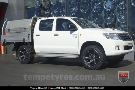 17x8.5 Lenso Z01 Black on TOYOTA HILUX