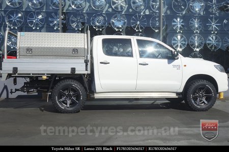 17x8.5 Lenso Z01 Black on TOYOTA HILUX