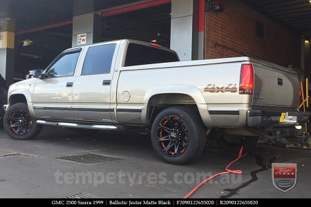 20x9.0 Ballistic Jester on GMC 2500 SIERRA