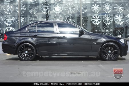 18x8.0 M3CSL Black on BMW 3 SERIES