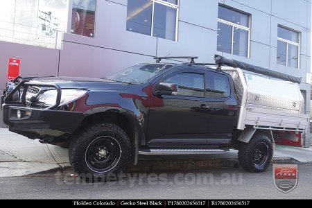 17x8.0 Gecko Steel Black on HOLDEN COLORADO