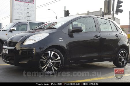 16x6.5 Platin Wheels 0482 on TOYOTA YARIS