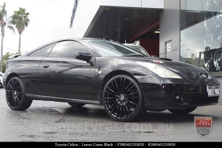 20x8.5 Lenso Como Black on TOYOTA CELICA