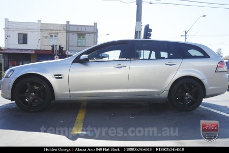 18x8.0 Akuza Axis 848 FB on HOLDEN COMMODORE VE