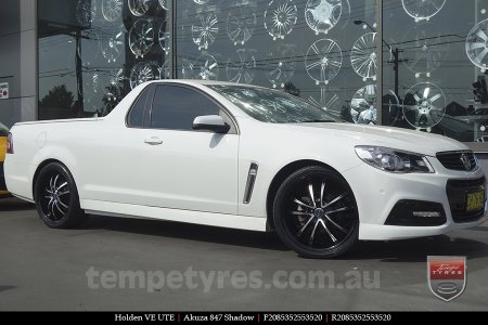 20x8.5 Akuza 847 Shadow on HOLDEN COMMODORE VE