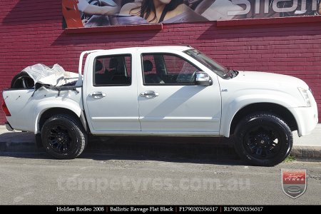 17x9.0 Ballistic Ravage Flat Black on HOLDEN RODEO