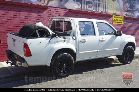 17x9.0 Ballistic Ravage Flat Black on HOLDEN RODEO