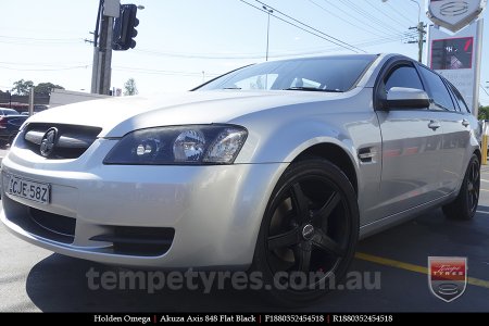 18x8.0 Akuza Axis 848 FB on HOLDEN COMMODORE VE