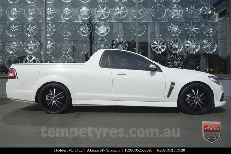 20x8.5 Akuza 847 Shadow on HOLDEN COMMODORE VE