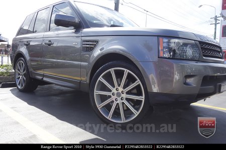 22x9.5 Style5930 Gunmetal on RANGE ROVER SPORT