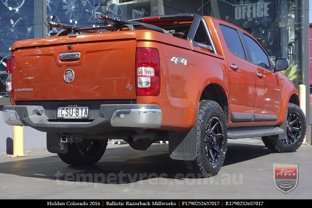 17x9.0 Ballistic Razorback Millworks on HOLDEN COLORADO