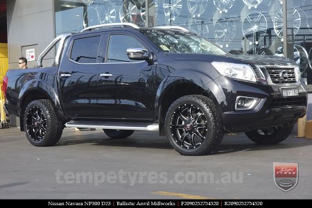 20x9.0 Ballistic Anvil Millworks on NISSAN NAVARA NP300