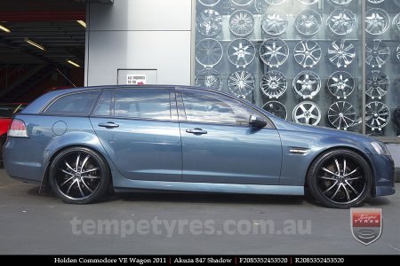 20x8.5 Akuza 847 Shadow on HOLDEN COMMODORE VE