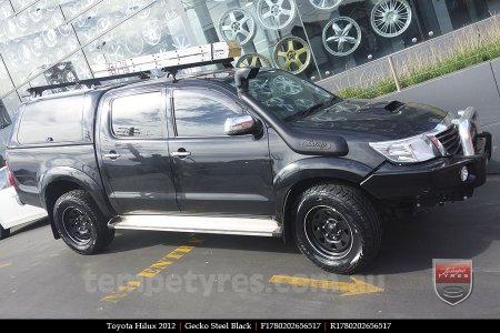 17x8.0 Gecko Steel Black on TOYOTA HILUX