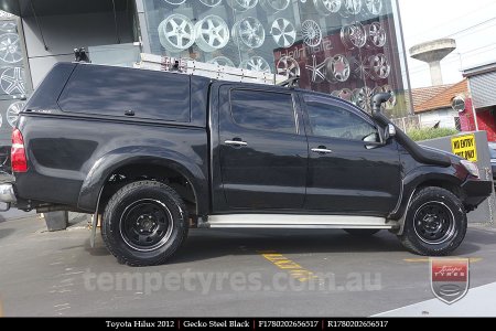 17x8.0 Gecko Steel Black on TOYOTA HILUX