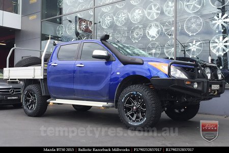 17x9.0 Ballistic Razorback Millworks on MAZDA BT50