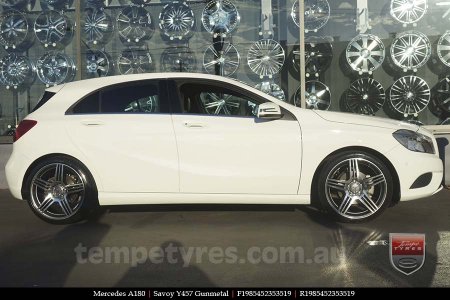 19x8.5 19x9.5 Savoy Y457 Gunmetal on MERCEDES A-Class