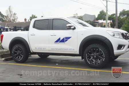 17x9.0 Ballistic Razorback Millworks on NISSAN NAVARA NP300