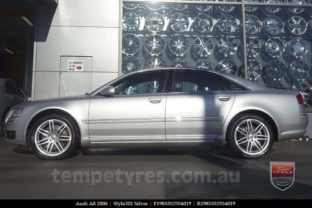 19x8.5 Style201 Silver on AUDI A8