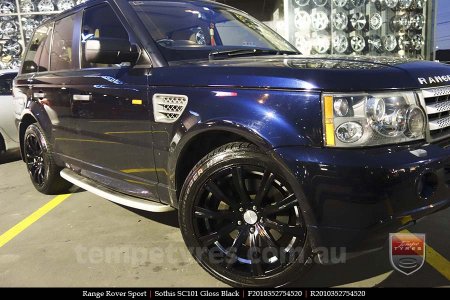 20x8.5 20x10 SC101 Gloss Black on RANGE ROVER SPORT