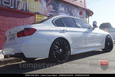 20x8.5 Lenso Como Black on BMW 3 SERIES