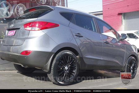 18x8.0 Lenso Como Black on HYUNDAI IX35