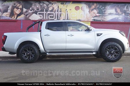 17x9.0 Ballistic Razorback Millworks on NISSAN NAVARA NP300