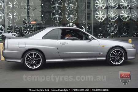 18x8.5 Lenso Eurostyle 7 ES7 on NISSAN SKYLINE