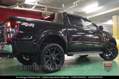 20x9.0 Ballistic Razorback Millworks on FORD RANGER WILDTRAK