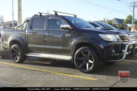 20x9.5 Lenso Z01 Black on TOYOTA HILUX SR5