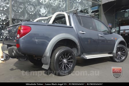 17x8.0 Lenso Black Angel V3 on MITSUBISHI TRITON