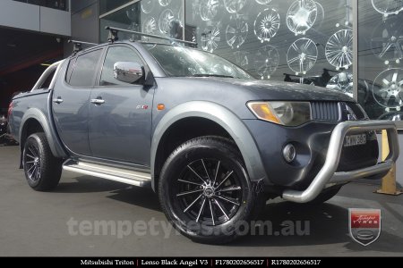 17x8.0 Lenso Black Angel V3 on MITSUBISHI TRITON