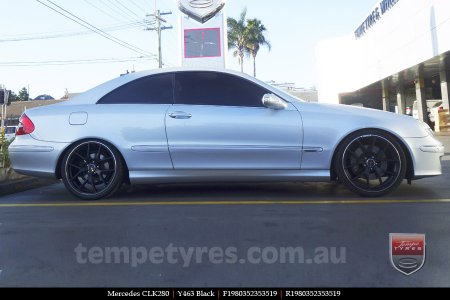 19x8.0 19x9.0 Y463 Black on MERCEDES CLK-Class