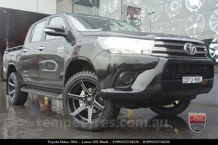 20x9.5 Lenso Z01 Black on TOYOTA HILUX