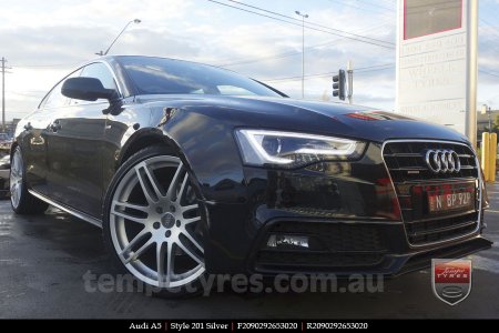 20x9.0 Style201 Silver on AUDI A5