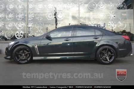 18x9.0 Lenso Conquista 7 BKS CQ7 on HOLDEN COMMODORE VF