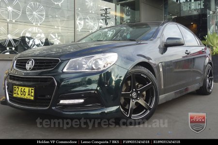 18x9.0 Lenso Conquista 7 BKS CQ7 on HOLDEN COMMODORE VF