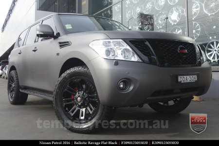 20x9.0 Ballistic Ravage Flat Black on NISSAN PATROL