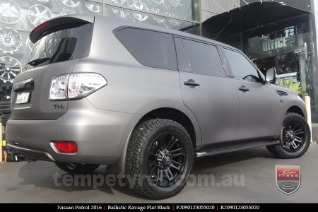 20x9.0 Ballistic Ravage Flat Black on NISSAN PATROL