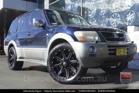 20x9.0 Ballistic Razorback Millworks on MITSUBISHI PAJERO