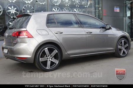 18x7.5 R Spec Machined Black on VW GOLF