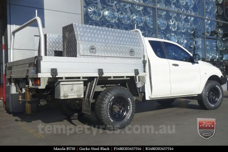 16x8.0 Gecko Steel Black on MAZDA BT50