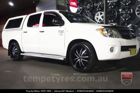 20x8.5 Akuza 847 Shadow on TOYOTA HILUX