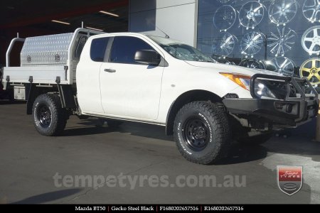 16x8.0 Gecko Steel Black on MAZDA BT50